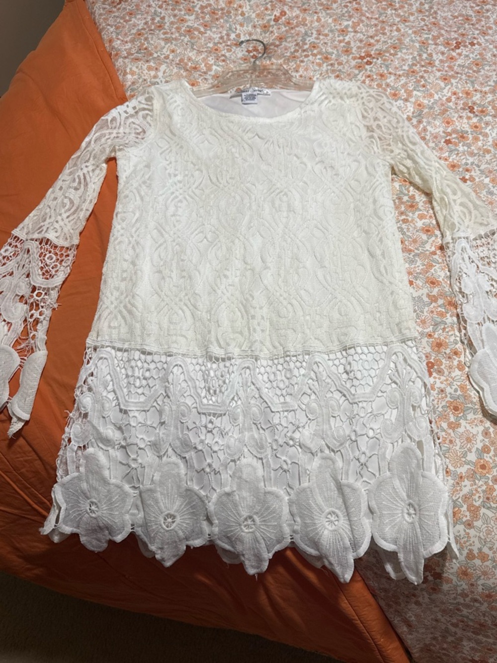 Sans Souci Cream Lace Crochet Dress